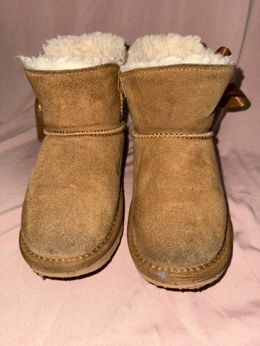 BearPaw Kids Chestnut Brown Shearling-Lined Boots